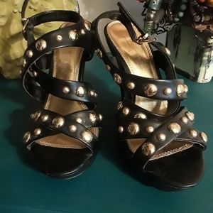 Shoes - LAX Brazen Sexy Studded Strapped Heels Shoes - LAX Brazen Sexy Studded Strapped Heels